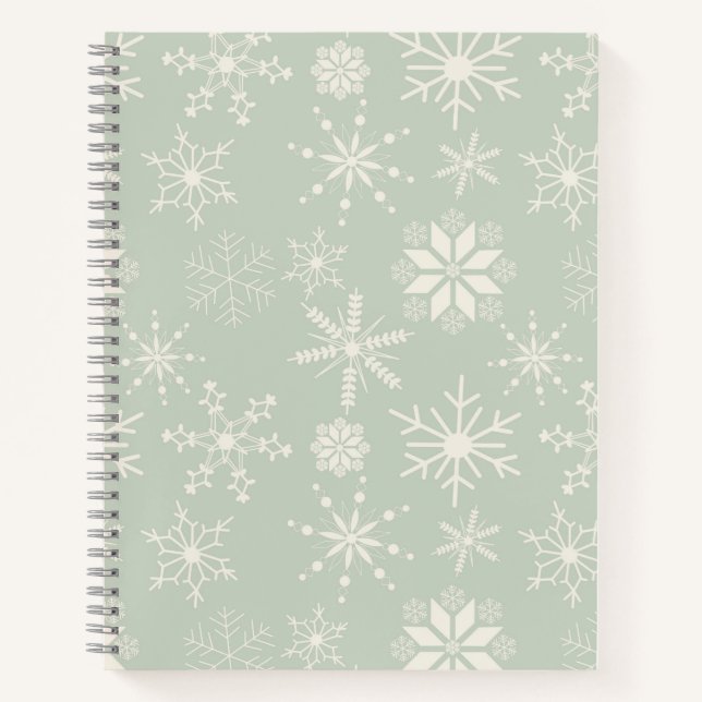 Cuaderno Copo de Nieve Escarcha y Florece – Eucalipto Pálid (Anverso)