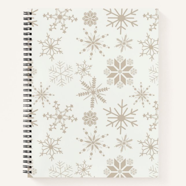 Cuaderno Copo de Nieve Escarcha y Flores – Lino (Anverso)