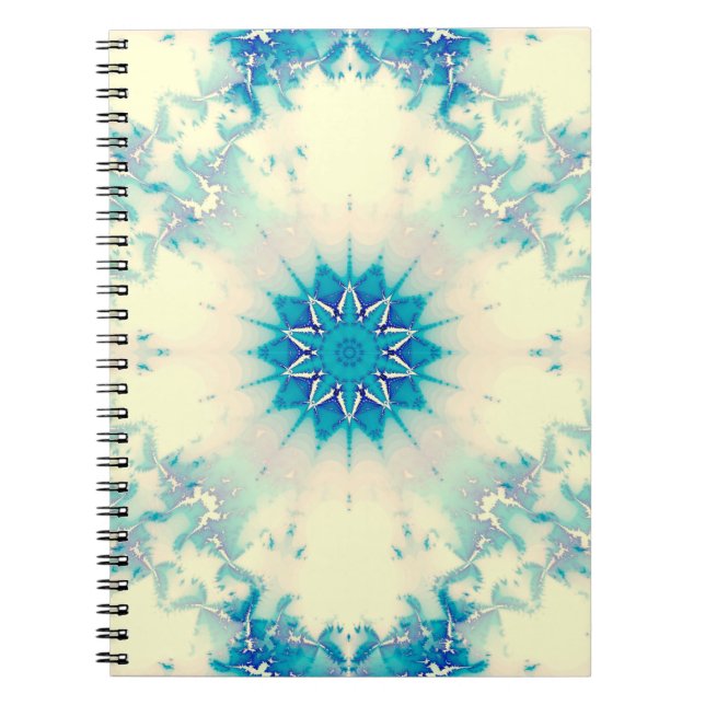 Cuaderno Copo de nieve helado de invierno azul congelado en (Frente)