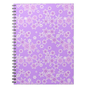 Cuaderno Copo de nieve pastel contra lavanda