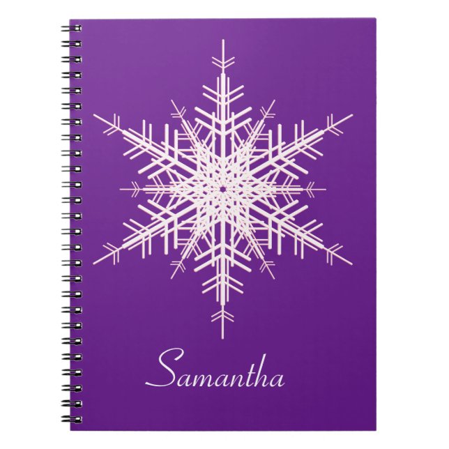 Cuaderno Copo de Nieve Púrpura Nevado (Frente)