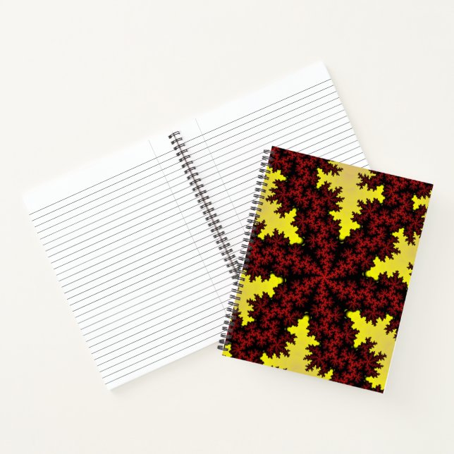 Cuaderno Copo de nieve rojo y amarillo (Interior)