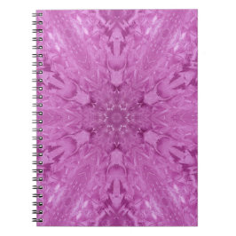 Cuaderno Copo de nieve rosa Feminine Lace Kaleidoscope
