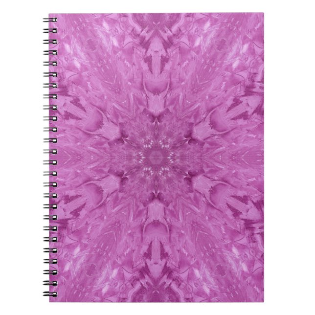 Cuaderno Copo de nieve rosa Feminine Lace Kaleidoscope (Frente)