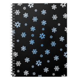 Cuaderno Copos de nieve (azul y blanco)
