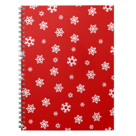 Cuaderno Copos de nieve (blanco) [patrón de Navidades]