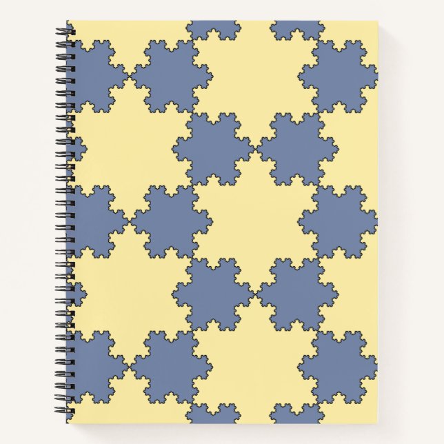 Cuaderno Copos de nieve de Koch Teselados (Modelo fractal) (Anverso)