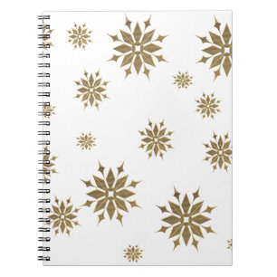Cuaderno Copos de nieve dorados