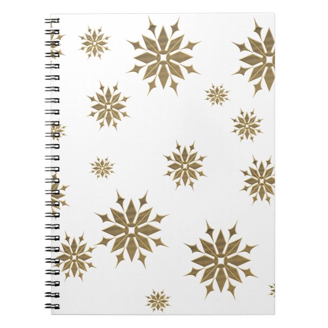 Cuaderno Copos de nieve dorados (Frente)