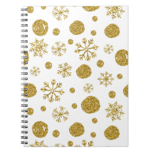 Cuaderno Copos de Nieve Dorados 1