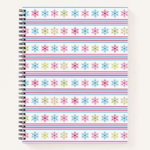 Cuaderno Copos de nieve multicolor