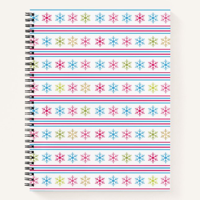 Cuaderno Copos de nieve multicolor (Anverso)