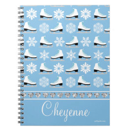 Cuaderno Copos de nieve y figura personalizados modelo de