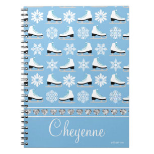 Cuaderno Copos de nieve y figura personalizados modelo de