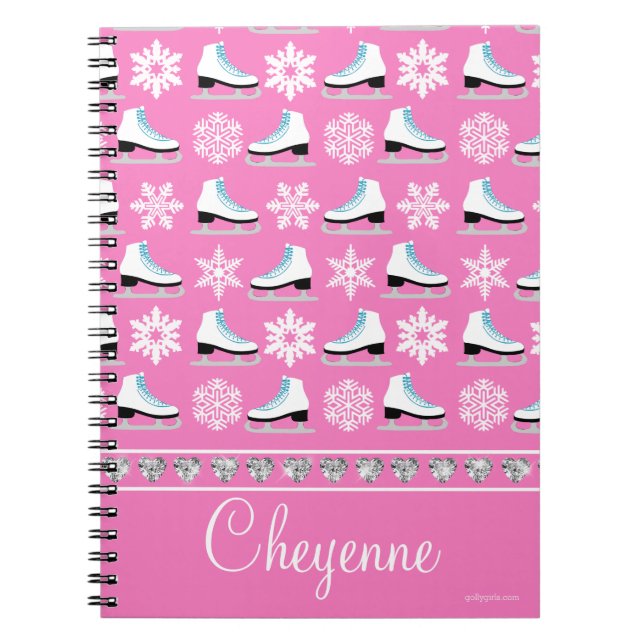 Cuaderno Copos de nieve y figura personalizados modelo de (Frente)