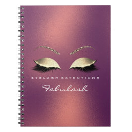 Cuaderno Copper Gold Purpurina Ojos maquillaje Belleza Lujo