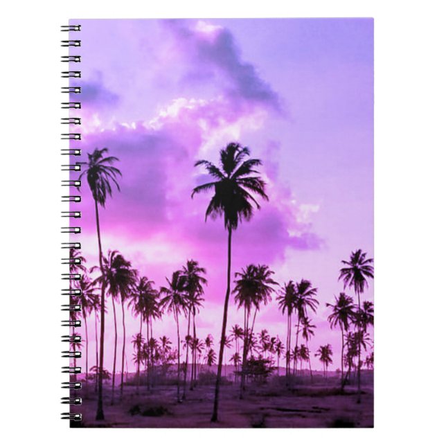 Cuaderno coqueiral ao entardecer (Frente)