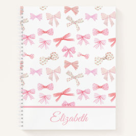 Cuaderno Coquette Aesthetic Light Bows Rosa