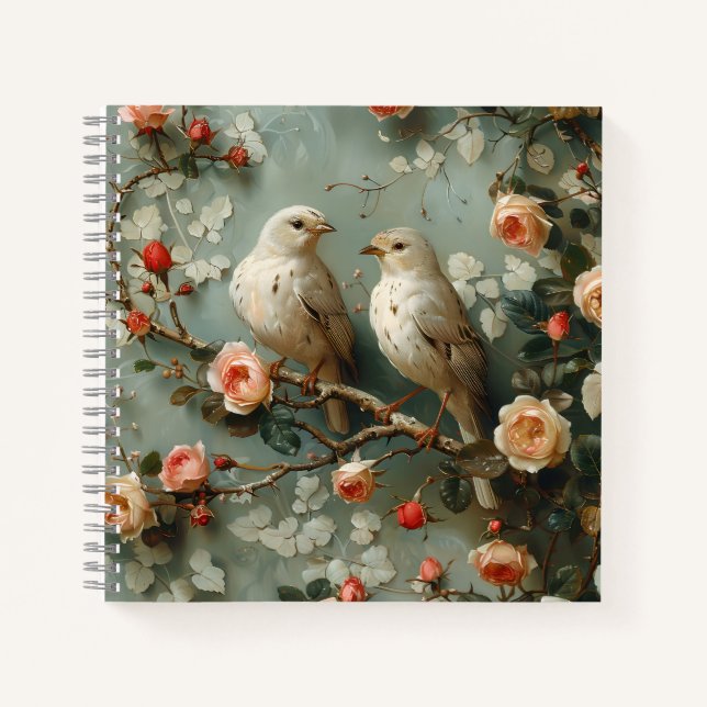 Cuaderno Coquette Birds Floral (Anverso)