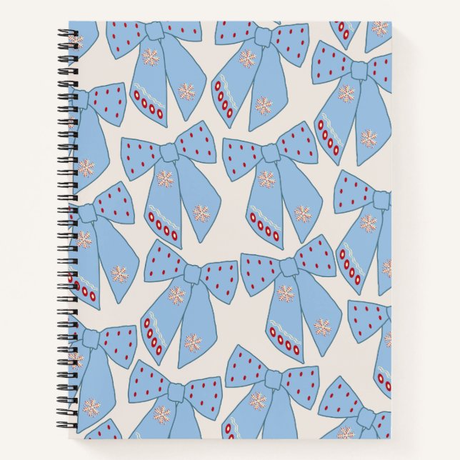 Cuaderno Coquette Blue Bows (Anverso)