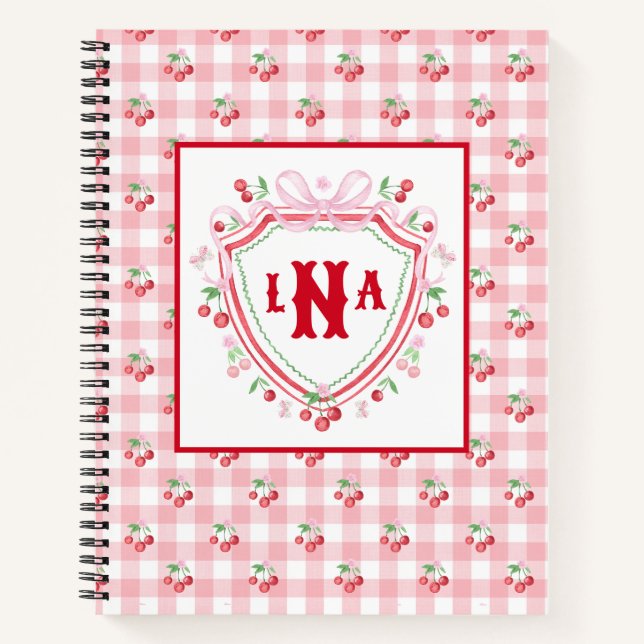 Cuaderno Coquette Cherry Monogam (Anverso)