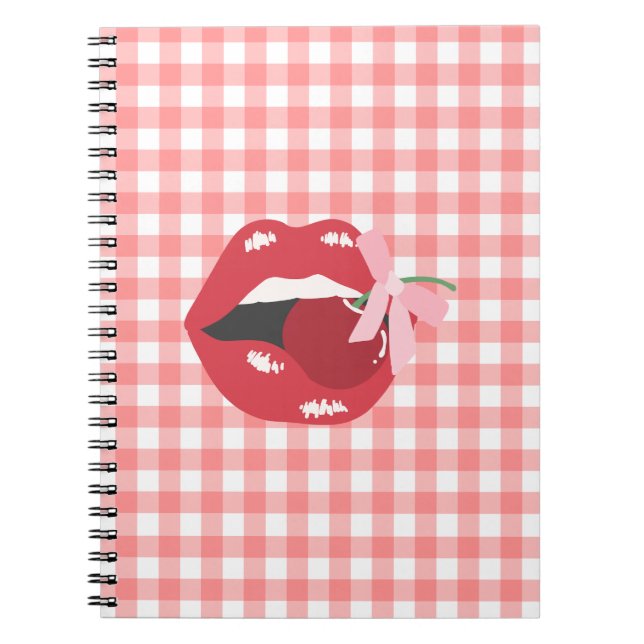 Cuaderno Coquette Cherry Red Lips (Frente)