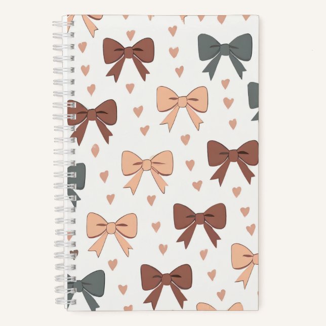 Cuaderno Coquette Daily Journal "Bows & Hearts" (Anverso)