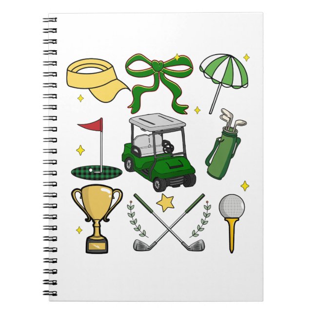 Cuaderno Coquette de Golf Preppy (Frente)