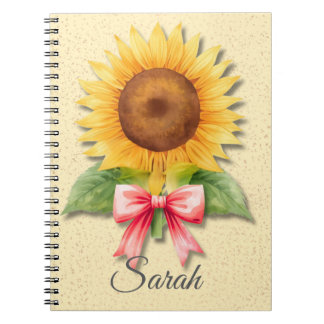 Cuaderno Coquette Girasol Diario Floral Amarillo
