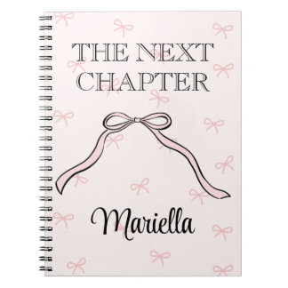 Cuaderno Coquette Graduate Personalized Pink Bow Diary