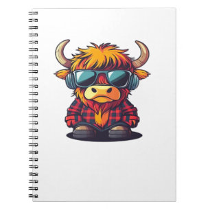 Cuaderno Coquette Highland Cow Bubblegum Tshirt Design, Hol
