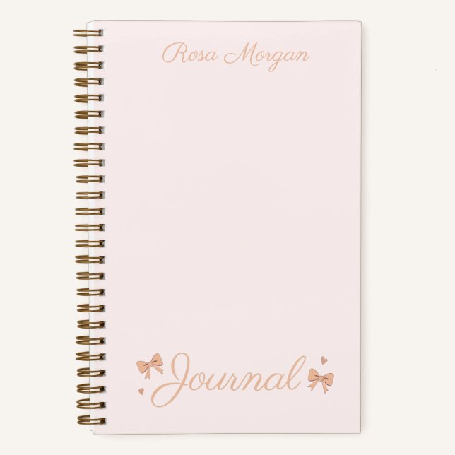 Cuaderno Coquette Journal Pink (Anverso)