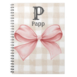 Cuaderno Coquette Pastel rosa y Beige personalizado
