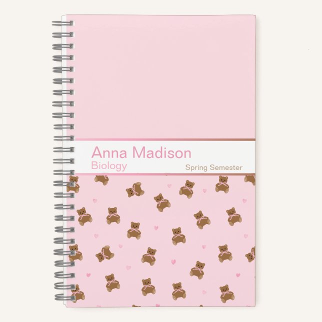 Cuaderno Coquette Teddy Bear Notebook (Anverso)