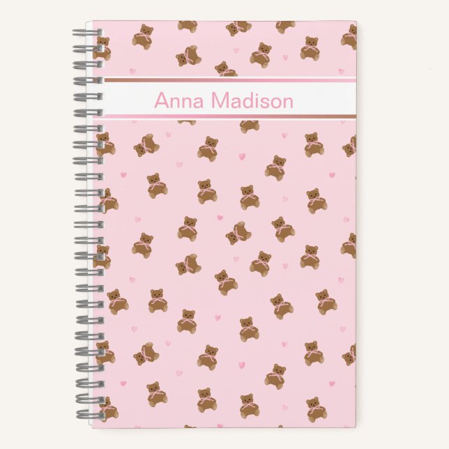 Cuaderno Coquette Teddy Bear Notebook (Anverso)