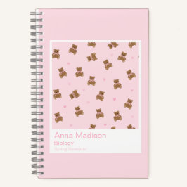 Cuaderno Coquette Teddy Bear Notebook
