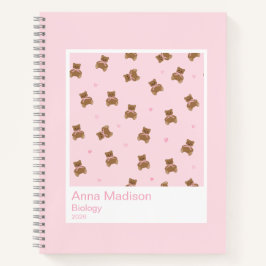 Cuaderno Coquette Teddy Bears Aesthetic Notebook