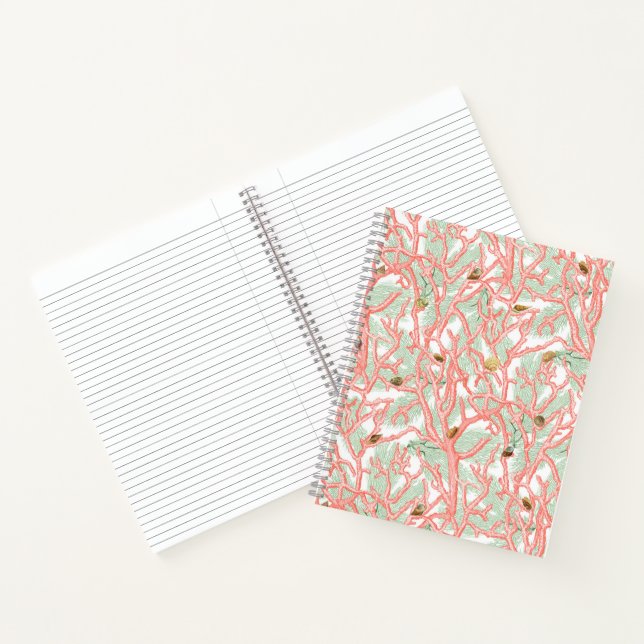 Cuaderno Coral Branch Seashells Coastal (Interior)