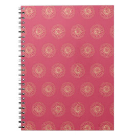 Cuaderno Coral | Golden Zinnia Flower Medallions