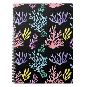 Cuaderno Coral Reef Elegance: Patrón acuarela