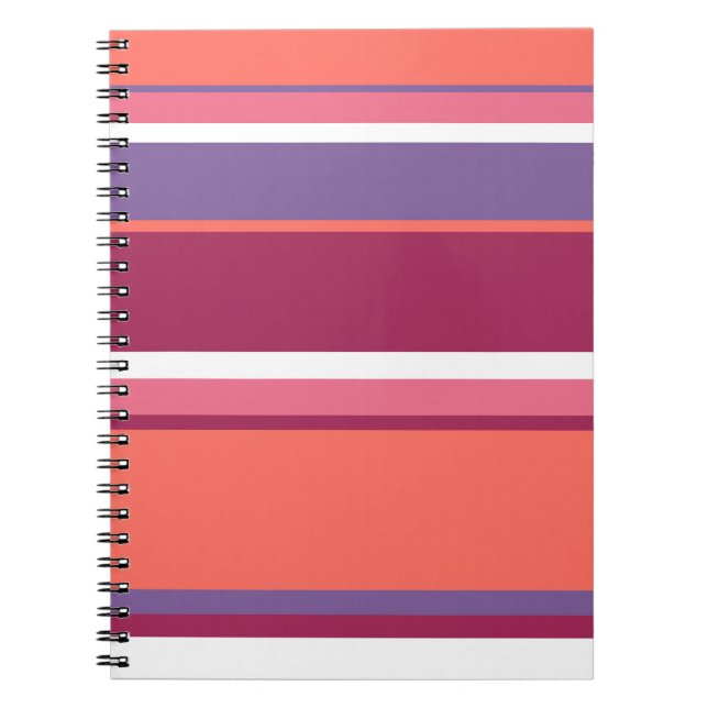 Cuaderno Coral vivo, rojo y violeta (Frente)