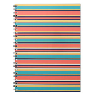 Cuaderno Corales vivos, franjas azules y amarillas