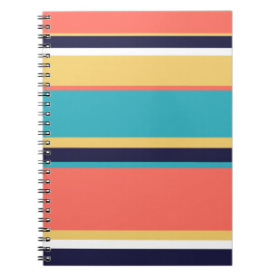 Cuaderno Corales vivos, franjas azules y amarillas