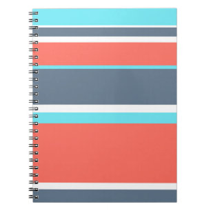 Cuaderno Corales vivos, franjas azules y grises