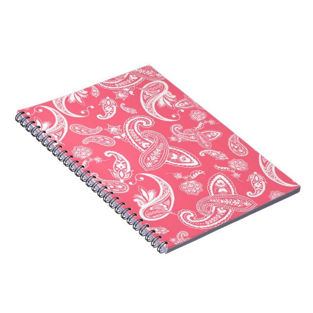 Cuaderno coralino de Paisley (Lado Derecho)