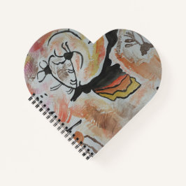 Cuaderno Corazón abstracto de arte cavernoso