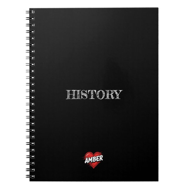 Cuaderno Corazón Ámbar Negro (Frente)
