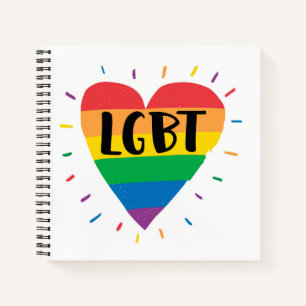 Cuaderno Corazón arcoiris LGBT