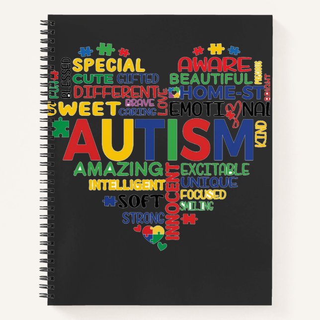 Cuaderno  corazon autismo (Anverso)