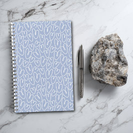 Cuaderno Corazón Azul Moderno